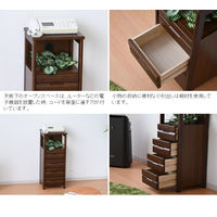 【軒先渡し】サン エルサ 電話台 幅340×奥行330×高さ850ｍｍ ブラウン 14070 1台（直送品）