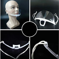 クリアマスク 10枚セット フェイスシールド 曇り止め 洗える 飛沫感染防止 接客 業務用 調理 飲食店 透明 感染症対策　フェイスカバー（直送品）