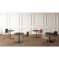 【組立設置込】コクヨ フランカ テーブル 円形単柱脚 幅900×奥行900×高さ720mm ナチュラルオーク×ホワイト 1台（直送品）