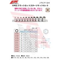 JTC 11PCS フラットカットスターソケットセット JTC7124 1個（直送品）