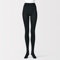 無印良品 レディース 婦人 足なり直角 かかとに合う タイツ 婦人Ｍ 黒 良品計画