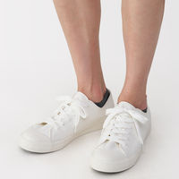 無印良品 メンズ 紳士 足なり直角 スニーカーイン ボーダー ２５～２７ｃｍ チャコールグレーボーダー 良品計画