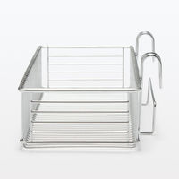 【まとめ買いセット】無印良品 ステンレス ワイヤートレー 水切りカゴ用 約幅25×奥行10×高さ6cm 1セット（1個×6）