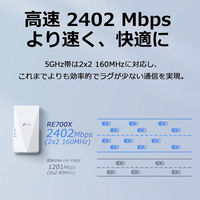 TP-LINK AX3000 WiーFi 6中継器 RE700X 1台