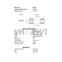 Marwi カートリッジベアリング CBー031 607 7×19×6 1セット(4個)（直送品）