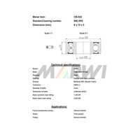 Marwi カートリッジベアリング CBー022 696 6×15×5 1セット(4個)（直送品）