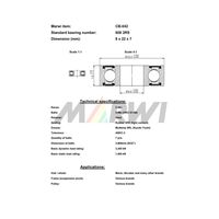 Marwi カートリッジベアリング CBー042 608 8×22×7 1セット(4個)（直送品）