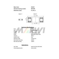 Marwi カートリッジベアリング CBー051 699 9×20×6 1セット(4個)（直送品）