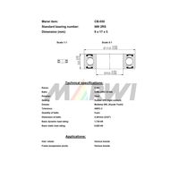 Marwi カートリッジベアリング CBー050 689 9×17×5 1セット(4個)（直送品）