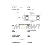 Marwi カートリッジベアリング CBー053 R6 3/8×7/8×9/32 1セット(4個)（直送品）