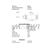 Marwi カートリッジベアリング CBー060 6700 10×15×4 1セット(4個)（直送品）