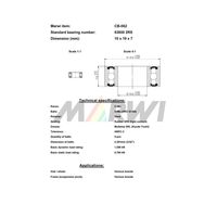 Marwi カートリッジベアリング CBー062 63800 10×19×7 1セット(4個)（直送品）