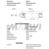 Marwi セラミックベアリング CBー341 6802 15×24×5 1セット(2個)（直送品）