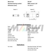 Marwi セラミックベアリング CBー347 6902 15×28×7 1セット(2個)（直送品）