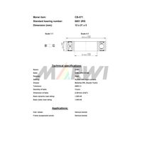 Marwi カートリッジベアリング CBー071 6801 12×21×5 1セット(4個)（直送品）