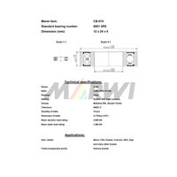 Marwi カートリッジベアリング CBー074 6901 12×24×6 1セット(4個)（直送品）