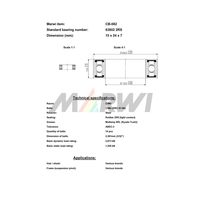 Marwi カートリッジベアリング CBー082 63802 15×24×7 1セット(4個)（直送品）