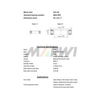 Marwi カートリッジベアリング CBー132 6804 20×32×7 1セット(4個)（直送品）