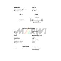 Marwi カートリッジベアリング CBー130 6704 20×27×4 1セット(4個)（直送品）