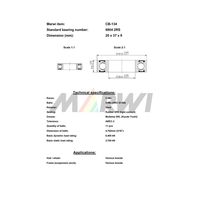 Marwi カートリッジベアリング CBー134 6904 20×37×9 1セット(4個)（直送品）