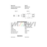 Marwi カートリッジベアリング CBー141 MR22378 22×37×8 1セット(2個)（直送品）