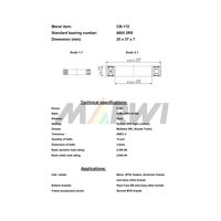 Marwi カートリッジベアリング CBー172 6805 25×37×7 1セット(4個)（直送品）