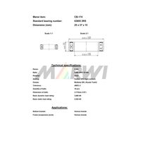 Marwi カートリッジベアリング CBー174 63805 25×37×10 1セット(2個)（直送品）