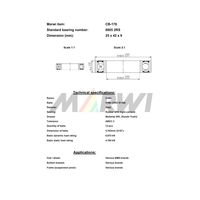 Marwi カートリッジベアリング CBー176 6905 25×42×9 1セット(4個)（直送品）