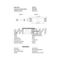 Marwi カートリッジベアリング CBー212 6806 30×42×7 1セット(2個)（直送品）