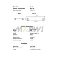 Marwi カートリッジベアリング CBー244 6807 35×47×7 1セット(2個)（直送品）