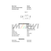 Marwi カートリッジベアリング CBー251 6708/6W 40×50×6 1セット(2個)（直送品）