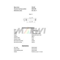 Marwi カートリッジベアリング CBー252 6808 40×52×7 1セット(2個)（直送品）