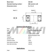 Marwi セラミックベアリング CBー305 686 6×13×5 1セット(2個)（直送品）