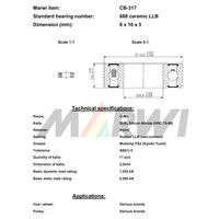 Marwi セラミックベアリング CBー317 688 8×16×5 1セット(2個)（直送品）