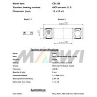 Marwi セラミックベアリング CBー326 6900 10×22×6 1セット(2個)（直送品）