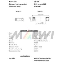 Marwi セラミックベアリング CBー356 6903 17×30×7 1セット(2個)（直送品）