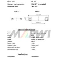 Marwi セラミックベアリング CBー371 MR24377 24×37×7 1個（直送品）