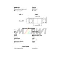 Marwi MAXベアリング CBー435 6900V 10×22×6 1セット(4個)（直送品）