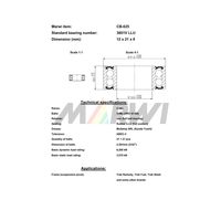 Marwi MAXベアリング CBー625 3801V 12×21×8 1セット(2個)（直送品）