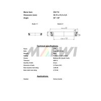 Marwi ヘッドベアリング CBー714 30.15×41.0×6.5 45/45° 1セット(2個)（直送品）