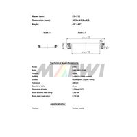 Marwi ヘッドベアリング CBー732 30.5×41.8×6.5 45/45° 1セット(2個)（直送品）