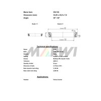 Marwi ヘッドベアリング CBー745 33.05×43.8×7 30/45° 1セット(2個)（直送品）