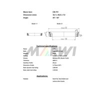 Marwi ヘッドベアリング CBー751 34.1×46×7 45/45° 1セット(2個)（直送品）