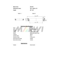 Marwi ヘッドベアリング CBー752 34.1×46.8×7 45/45° 1セット(2個)（直送品）