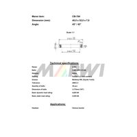 Marwi ヘッドベアリング CBー784 40.0×52.0×7 45/45° 1セット(2個)（直送品）