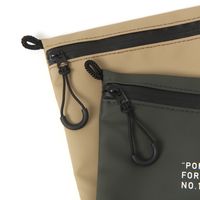 ポーチ　撥水 WRフラットポーチ ベージュ LAKOLE/ラコレ