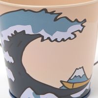 (世界の名作)ミニバケツ 神奈川沖浪裏 　小物収納　LAKOLE/ラコレ
