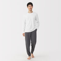 無印良品 メンズ 紳士 あったか綿 厚手 クルーネック長袖Ｔシャツ 紳士Ｓ 白 良品計画