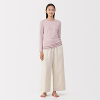 無印良品 レディース 婦人 あったか綿 厚手 クルーネック長袖Ｔシャツ 婦人Ｓ ライトピンク 良品計画