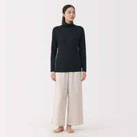 無印良品 レディース 婦人 あったか綿 厚手 タートルネック長袖Ｔシャツ 婦人Ｓ 黒 良品計画